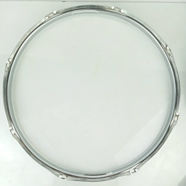 Ludwig 15"1.6mm 8Lug Marching Snare Drum Resonant Rim/Hoop Chrome US Vintage 70s