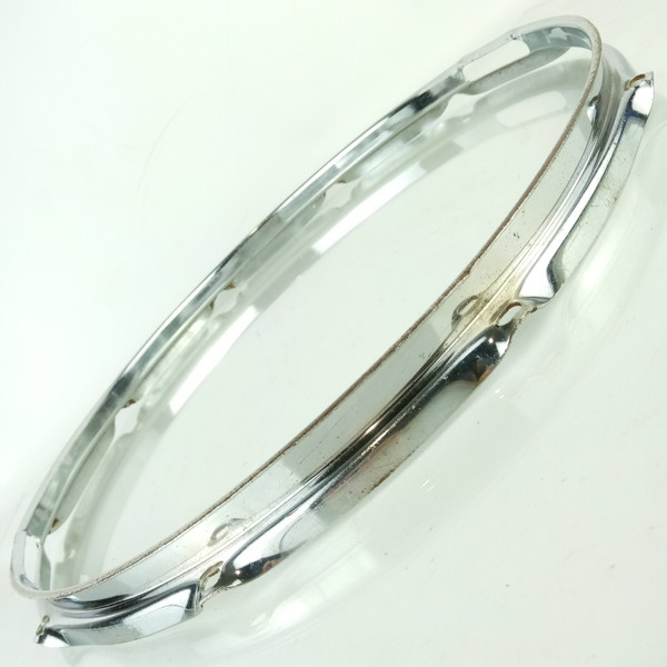 Ludwig 15"10Lug Resonant 1.6mm Marching Snare Drum Rim/Hoop Triple Flange US 80s