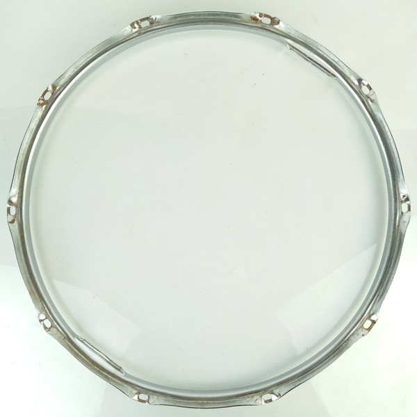Ludwig 15"10Lug Resonant 1.6mm Marching Snare Drum Rim/Hoop Triple Flange US 80s