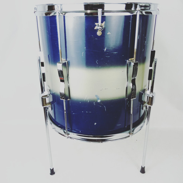 Ludwig 14x14 Foor Tom Drum Blue/Silver Duco Club Date Vintage 60s 3Ply Maple USA