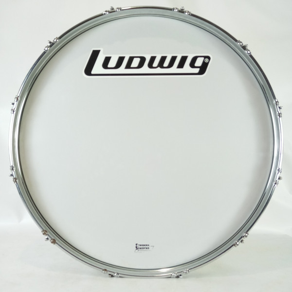 Ludwig 14x26"Bass Drum Maple Vintage80s Blue/Olive White Cortex Concert/Marching