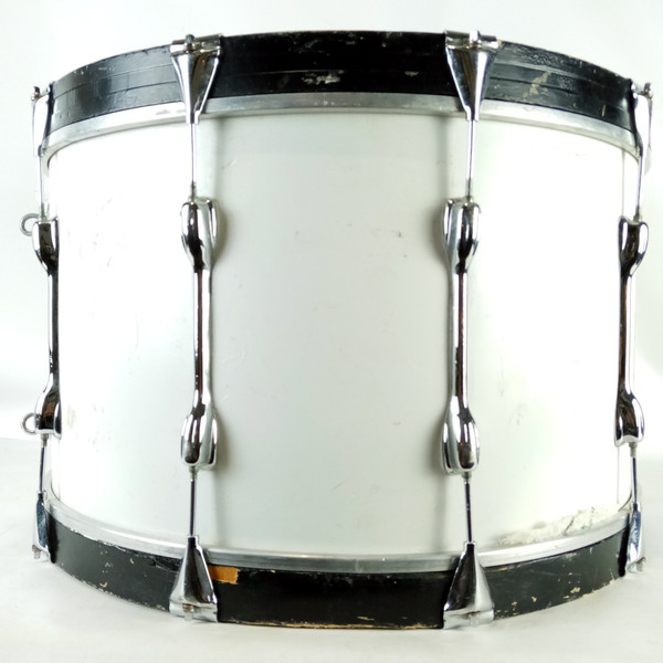 Slingerland 14x24" Bass Drum 5ply Vintage 70s White Paint COW Chrome over Wood