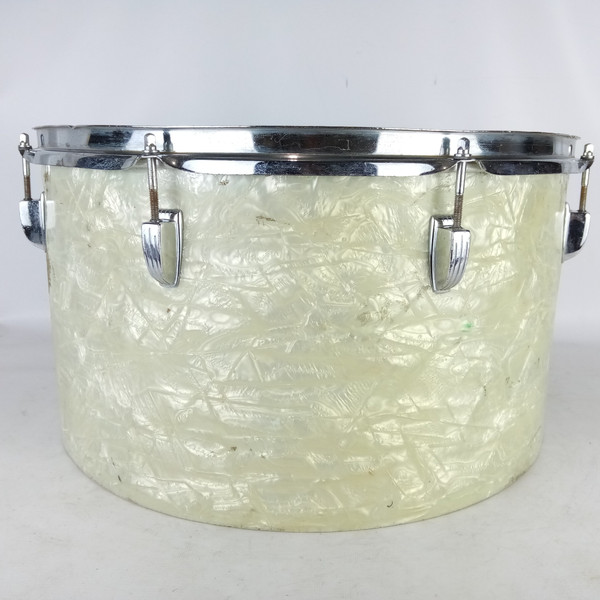 Ludwig 10x18"Timp-Tom Drum#570 Vintage70s WMP 3Ply Maple Bass White Marine Pearl