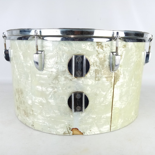 Ludwig 10x18"Timp-Tom Drum#570 Vintage70s WMP 3Ply Maple Bass White Marine Pearl