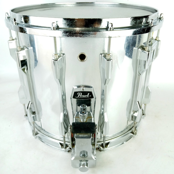 Pearl 12x14" Marching Percussion Snare Drum COW Chrome 12-Lug High-Tension Japan