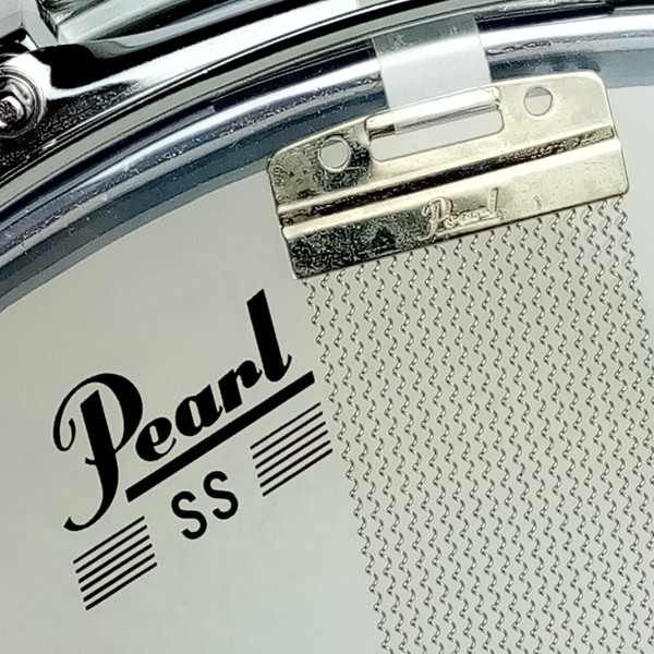 Pearl 5.5x14" Steel Shell Snare Drum 10-Lug Vintage 90s w Muffler Throw-Off/Butt