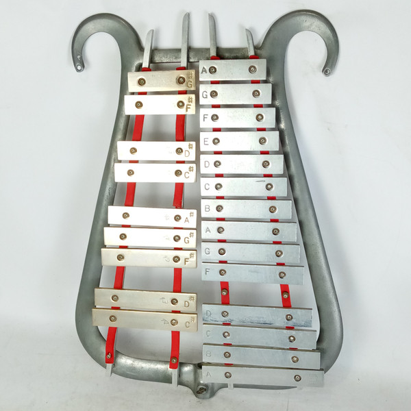 Ludwig/WFL #2044 Two-Tone Gold/Chrome Chromatic Lyra Glockenspiel Vintage50s USA