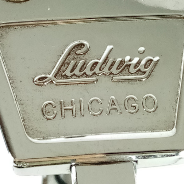*Ludwig Atlas Flat Base #1363 Snare Drum Stand Chrome Vintage 60s Flush Chicago*