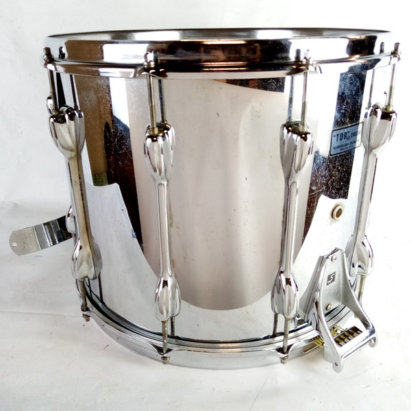 Slingerland 12x15"TDR Marching Snare Drum Chrome Over Wood Vintage 70s Maple USA