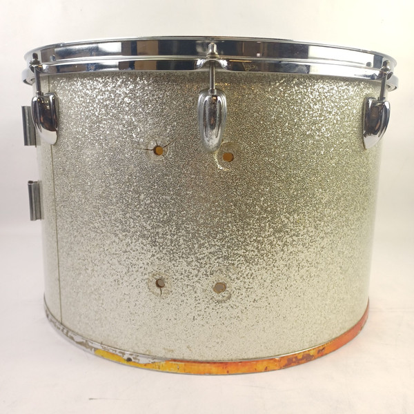 Slingerland 12x18" 3Ply Silver Sparkle Wrap Concert Tom Drum Marching Quad/Bass