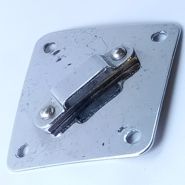 Rogers Diamond Ride Tom Shell/Bass Drum Rail Mount Bracket Chrome Vintage 60s US