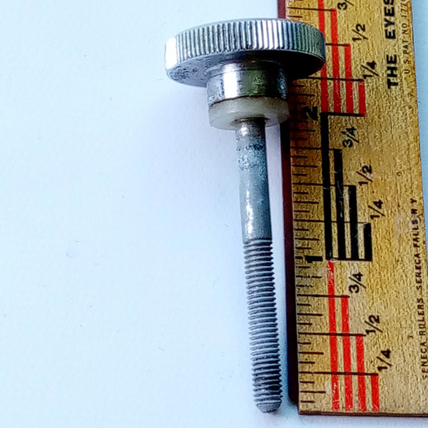 Ludwig 70s Muffler Knob Snare/Tom Drum Tensioner Rod 1"Dial Chrome Vintage USA