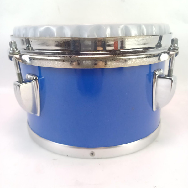 *Ludwig 6x8" Blue Silk Tom/Bongo Drum 6Ply Maple Vintage 70s-80s USA Chrome Rack