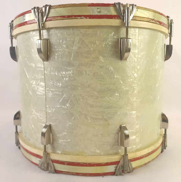 WFL Ludwig 12x17" WMP #977 Tenor Tom Drum Super Classic White Marine Pearl-Hoops WFL Ludwig 12x17" WMP #977 Tenor Tom Drum Super Classic White Marine Pearl-Hoops