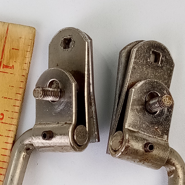 *WFL 2x Gull Wing Bass Drum Spurs Pair Legs Nickel Ludwig Mount#1305 Vintage 50s