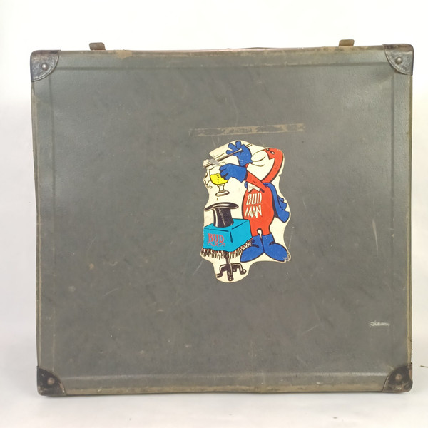 Leedy 8x14"30s-40s Hard Shell Fiber Snare Drum/Trap Case Stick/Stand Vintage6.5"