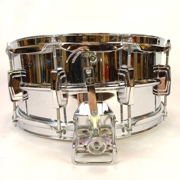 *Ludwig 70s 6.5x14" Super-Sensitive #411 Snare Drum Blue/Olive Badge USA Chrome*