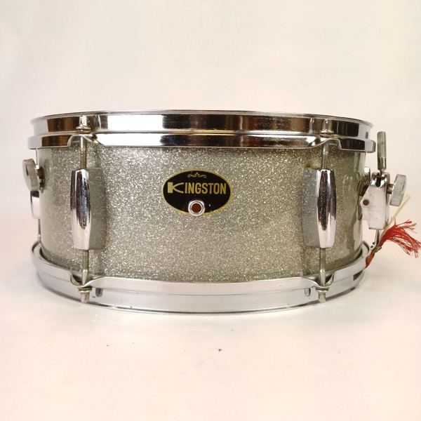 Kingston 5.5x14"Snare Drum Silver Sparkle MIJ Japan Vintage 60s 3Ply Lauan Pearl
