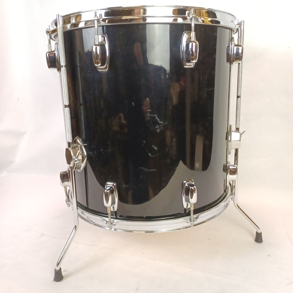 Ludwig 22,12,13,16 Rockers Drum Set 90s Vintage Black Cortex B/O Badges Bass/Tom