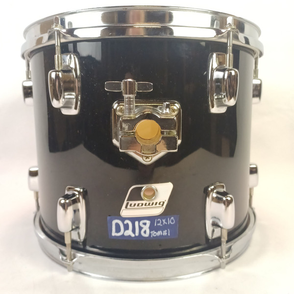 Ludwig 22,12,13,16 Rockers Drum Set 90s Vintage Black Cortex B/O Badges Bass/Tom
