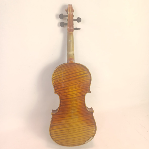 German-Made 1930s-40s A. Stradivarius Copy Violin  1Pc Back 3/4-Size +Case