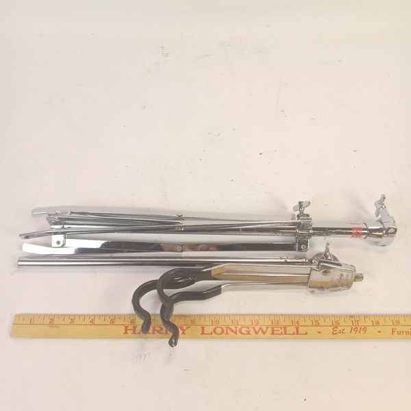 *Ludwig Snare Drum Stand Chrome Vintage 90s Tripod + 60s Atlas Basket Grip Arms