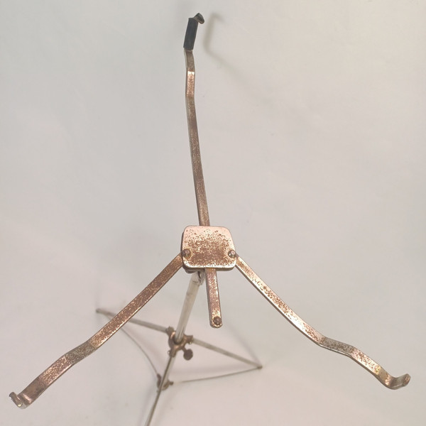 Slingerland #848 Snare Drum Stand "Standard" 1941 Pre-WW2 Nickel Tripod+Basket