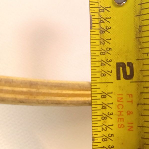 22"x1 3/4"x1/4"Bass Drum Hoop/Rim Red Exterior Paint No Inlay Channel In Round