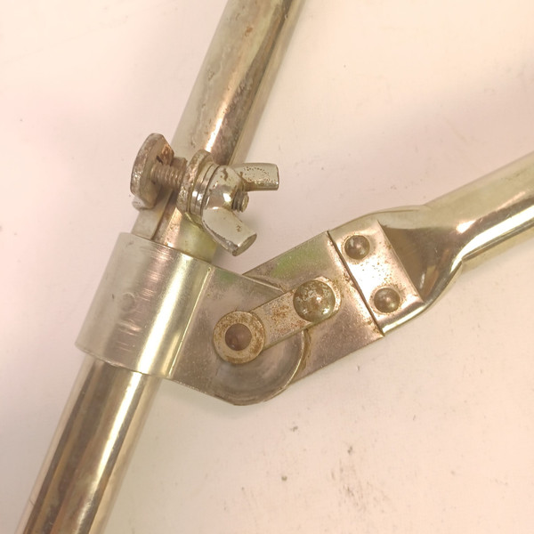 Walberg & Auge Nickel Tripod Base Stand + Boom Tube Cymbal/Drum Vintage 50s US