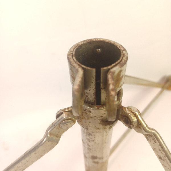Walberg & Auge Nickel Tripod Base Stand + Roto-Tom? Cymbal/Drum Vintage 50s US