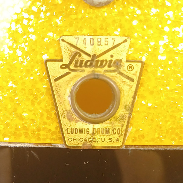 Ludwig 10x14"69 Gold Sparkle/Black Cortex Snare Drum Vintage Keystone 3Ply Maple