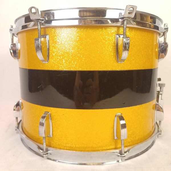 Ludwig 10x14"69 Gold Sparkle/Black Cortex Snare Drum Vintage Keystone 3Ply Maple
