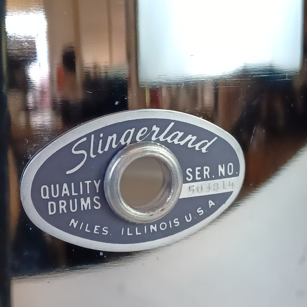 Slingerland 5x14" Festival Chrome Steel Snare Drum 8Lug Vintage 80s#503814 No141