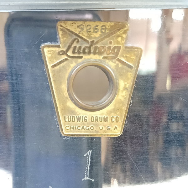 Ludwig 6.5x14"1964 #9268 Super-Sensitive #411 Snare Drum COB Brass Rims Red-Felt