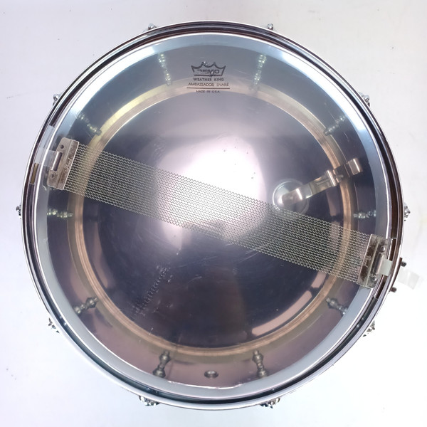 Pearl 5.5x14"Steel Shell Snare Drum 8-Lug Chrome SS Evans Onyx + Remo Ambassador