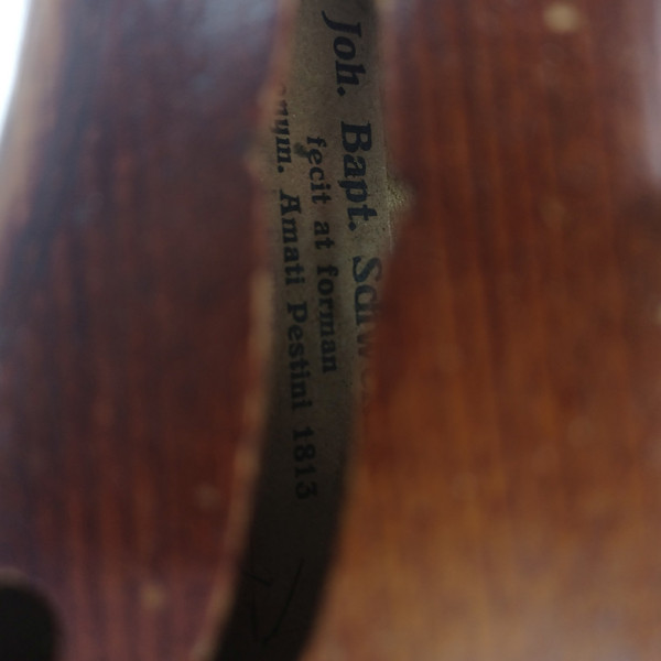 Johann Baptist Schweitzer Violin 4/4 Hieronymi Amati Pestini 1813 Vintage +Case