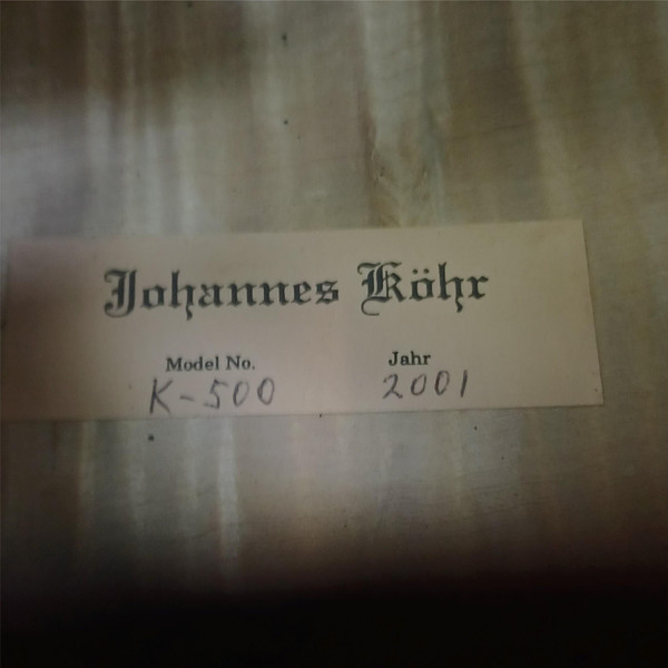 Johannes Kohr K-500 2001 Cello 4/4 +Case Highly Flamed Maple Back / Spruce Top