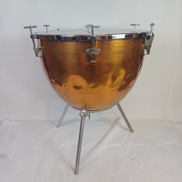 *Ludwig 25" #880 Single Screw Machine Timpani Copper Kettle Drum 3-Legs Portable