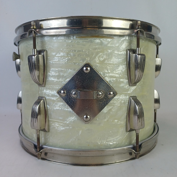 WFL Ludwig 9x13"White Marine Pearl Tom Drum Vintage WMP 3p Mahogany Nickel-Brass