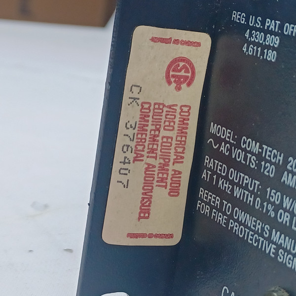 Crown Com-Tech 200 Watt 2-Channel Power Amplifier