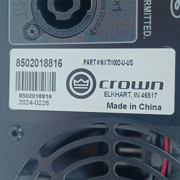 Crown XTi1002 2-Channel 500 Watt Amp Power Amplifier +OG Box