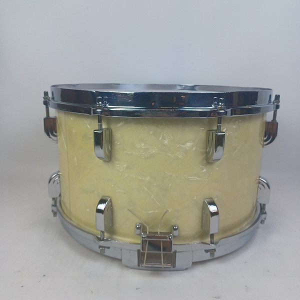 Leedy 8x14"June48 WMP 3Ply Maple/Chrome-Brass Broadway Snare Drum White Marine P