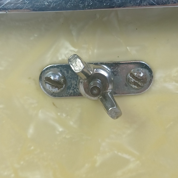 Leedy 8x14"June48 WMP 3Ply Maple/Chrome-Brass Broadway Snare Drum White Marine P