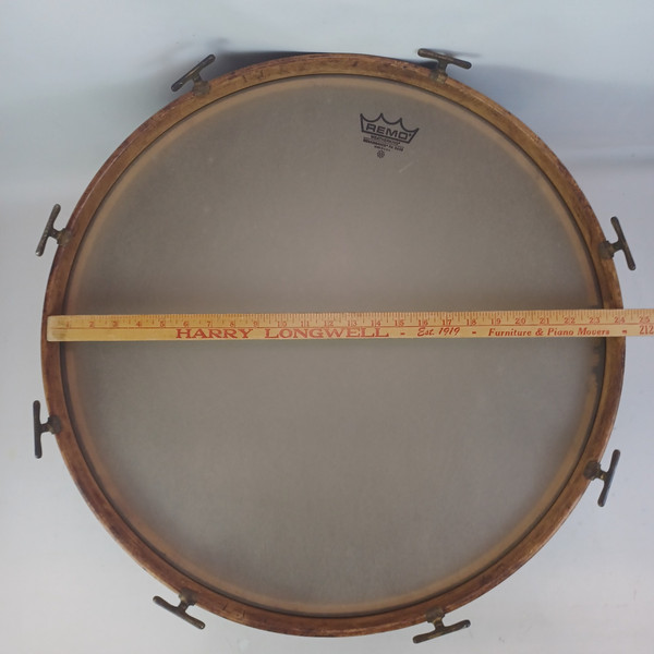Leedy 12x24"Bass Drum Vintage 30s Elkhart,IN Era Mahogany/Poplar+3 Maple ReRings