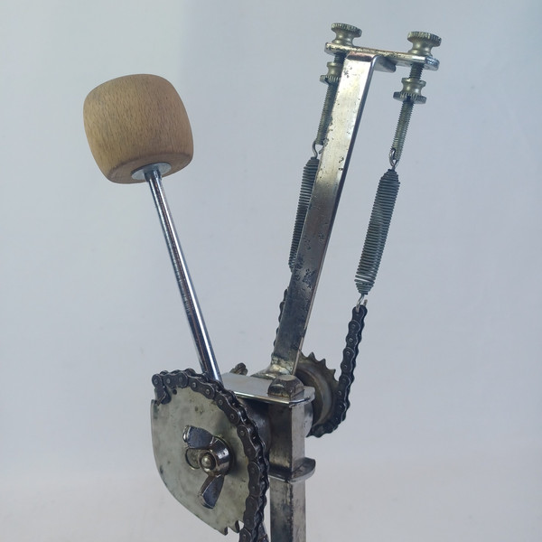 *Jacques Capelle Excalibur Bass Drum Pedal Carbon Fiber Solid Footboard Twin 70s