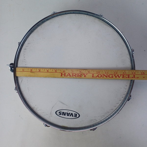 Ludwig Steel Rocker 8Lug Snare Drum 80s 5x14"Vintage Chrome Black/White #841227