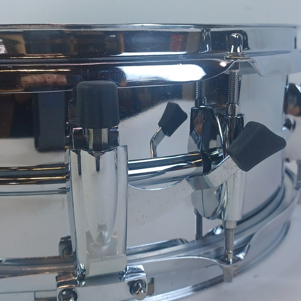 Ludwig Steel Rocker 8Lug Snare Drum 80s 5x14"Vintage Chrome Black/White #A404231