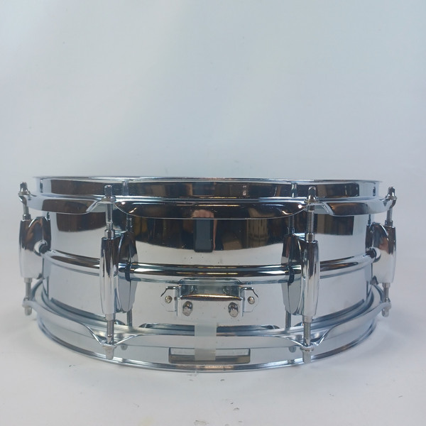 Ludwig Steel Rocker 8Lug Snare Drum 80s 5x14"Vintage Chrome Black/White #A404231