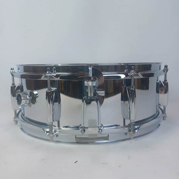 Ludwig Steel Rocker 8Lug Snare Drum 80s 5x14"Vintage Chrome Black/White #814113