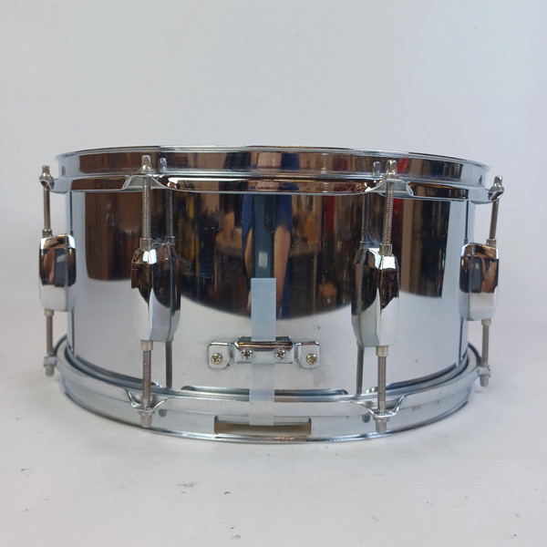 Pearl 6.5x14" Export Series Steel Snare Drum Vintage 90s Chrome Plated 8-Lug